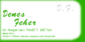 denes feher business card